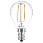 Philips Corepro LED Lustre E14 Kugel Fadenlampe Klar 2W 250lm - 827 Extra Warmweiß | Ersatz für 25W