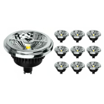 Mehrfachpackung 10x LED-Spot GU10 AR111 15W 850lm 40D - 930 Warmweiß | Höchste Farbwiedergabe - Dimmbar - Ersatz für 100W