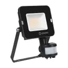Ledvance Projecteur LED Compact Noir 20W 1800lm 100D - 830  | IP65 - Symétrique - Détecteur de mouvement et de lumière