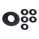 Lot 6x Encastré Spot Logic MR16 inclinable Noir | Diamètre 80mm - GU10 Culot